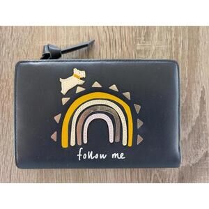 Radley London Zip Wallet Blue Scottie Dog Scottish Terrier Rainbow Follow Me